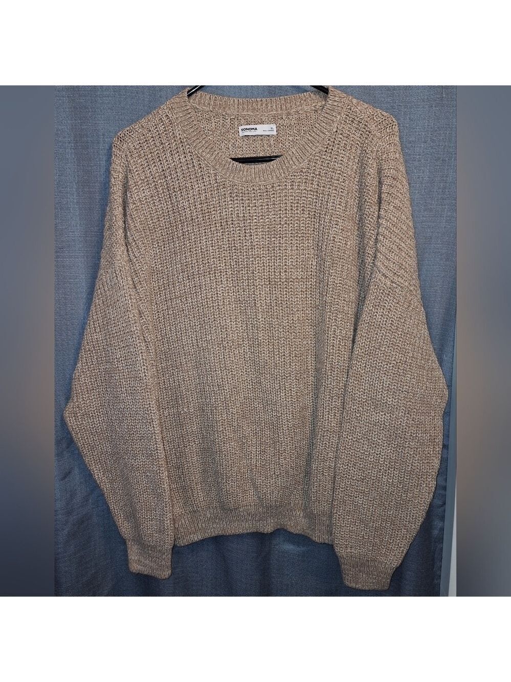 Sonoma Women's Tan Knit Sweater XL - Picture 1 of 3